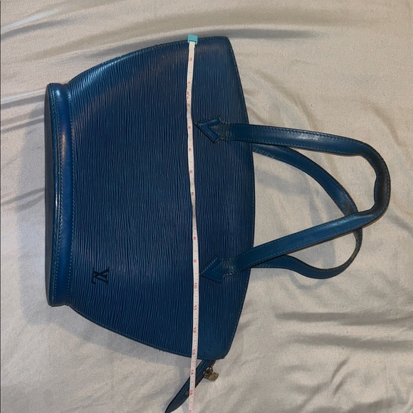 VINTAGE Louis Vuitton St. Jacques Blue Epi Leather Tote Handbag - Picture 12 of 13